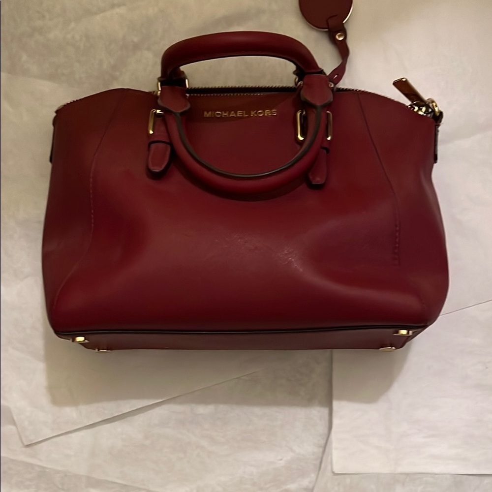Michael Kors Burgundy Leather Handbag
